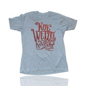 Koe Wetzel Kuntry & Western Men's Light Blue Graphic Concert Shirt: Band Merch